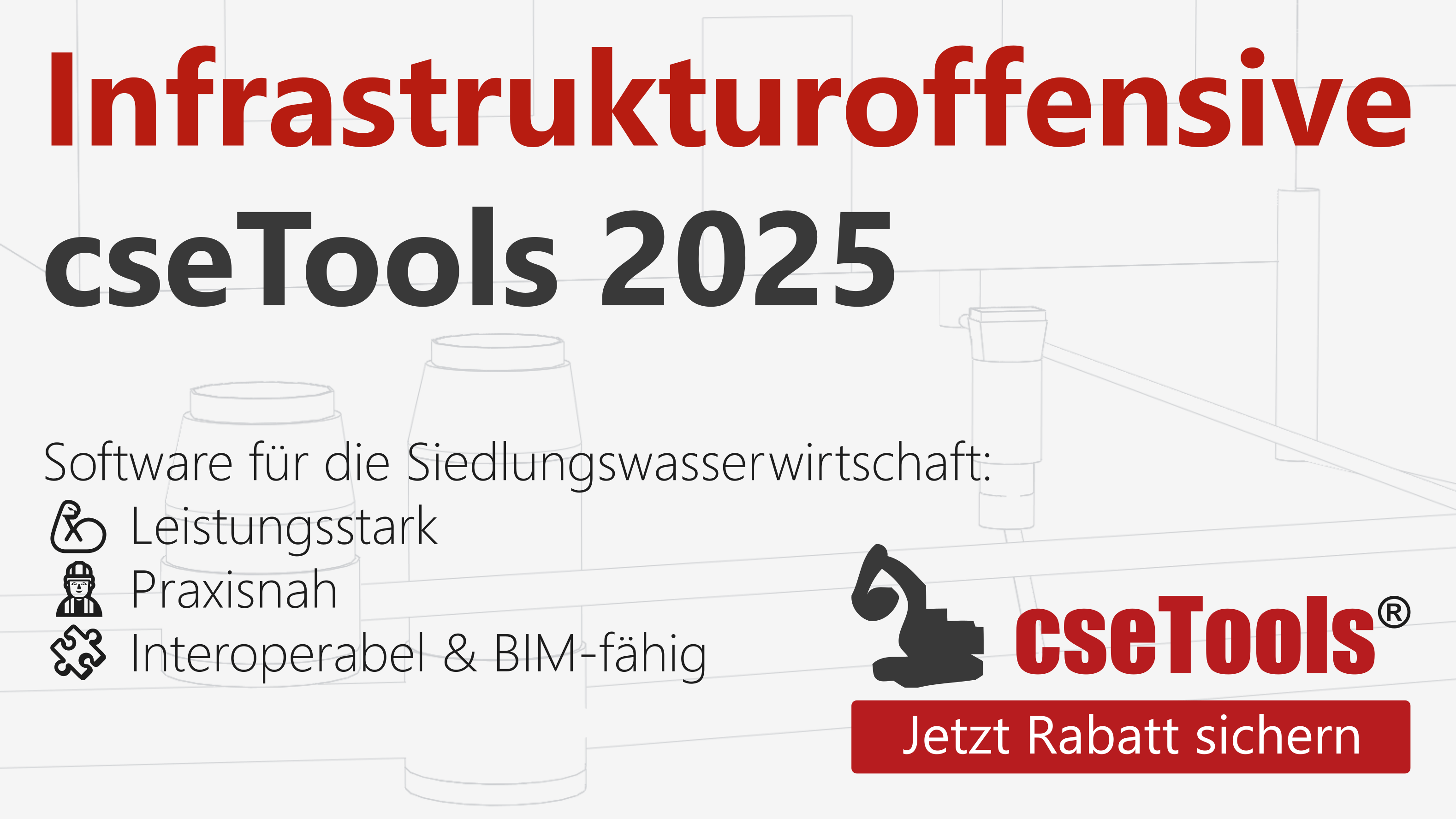 Aktionsbanner zur Infrastrukturoffensive cseTools 2025 von aRES Datensysteme