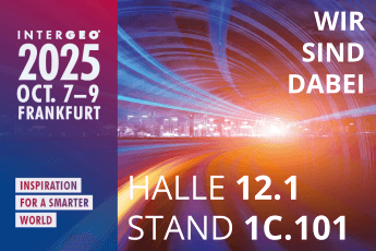 INTERGEO 2025 Banner mit Ort und Datum der Messe