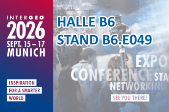 INTERGEO 2026 Banner mit Ort und Datum der Messe