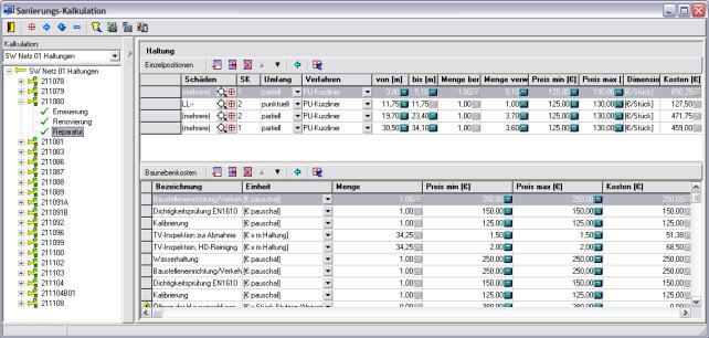 Screenshot Sanierungskosten